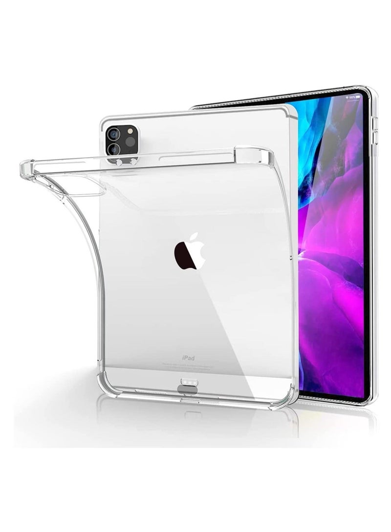 Raxoom Clear Shock Absorbing Flexible TPU Protective Cover Transparent Slim With Pencil For iPad Pro 12.9 inch Case 2021 (5th Gen) - Image 5