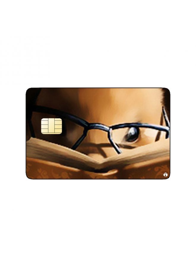 RKN PRINTED BANK CARD STICKER Cute Rabbit Drawing Reading Book - Image 2