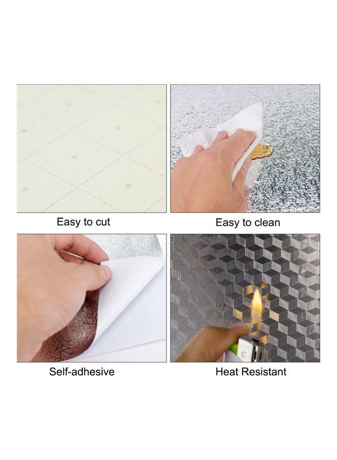 ورق حائط باكسبلاش للمطبخ فضي 41.00 x 3.00 x 3.00سم - Image 3