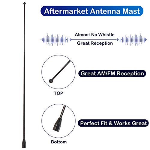 Anina 15" Stainless Steel Antenna Mast for 1980-2022 Toyota RAV4 Sienna 4 Runner Ford F150 Super Duty Car Washproof Antenna for Radio Signal Reception - Image 2