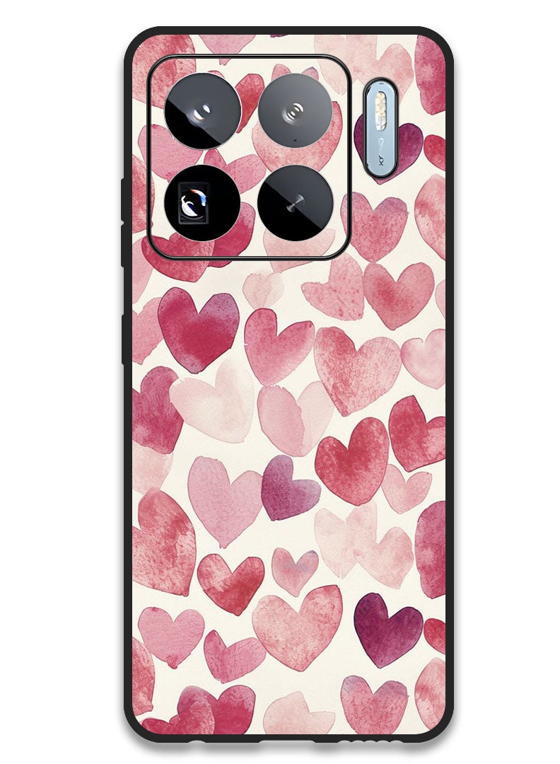 Theodor Case Compatible with Xiaomi 15S Pro 6.73 Inch Protection Shockproof Bumper Cover Heart Painitng - Image 1