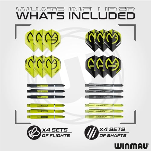 Winmau Michael Van Gerwen MvG Softip Gift Set - 50 Piece Darts Set with 4 Sets of Shafts, 4 Sets of Flights Plus Accessories - Image 3