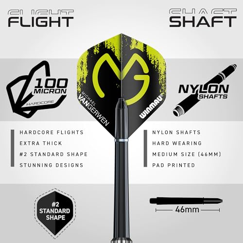 Winmau Michael Van Gerwen MvG Softip Gift Set - 50 Piece Darts Set with 4 Sets of Shafts, 4 Sets of Flights Plus Accessories - Image 4