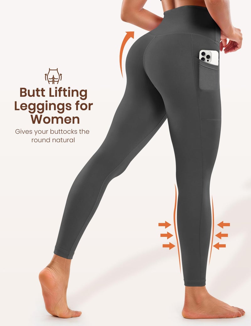 Laite Hebe Leggings for Women - High Waisted Full Length Buttery Soft Yoga Pants for Workout Athletic Daily - Image 4