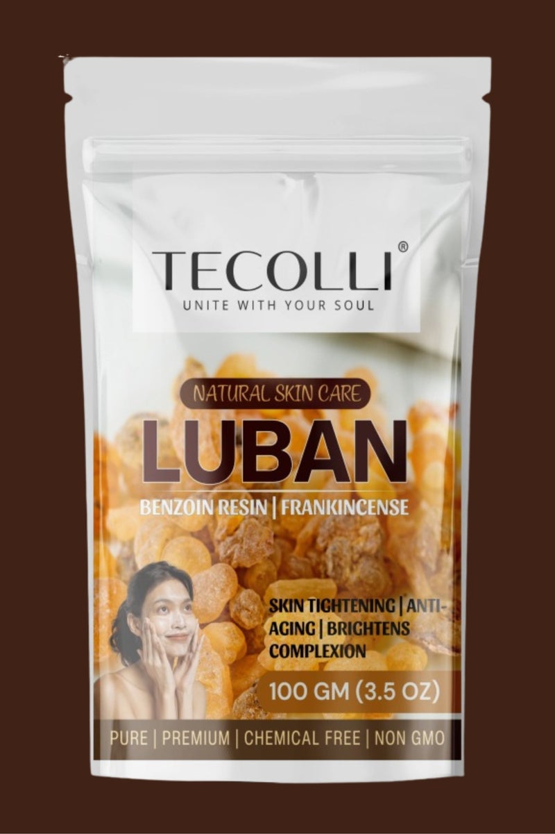 Premium Quality Luban Frankincense – 100% Pure & Natural Resin (100g) For Skin Care | Aromatherapy | Stress Relief | Anti-Aging
