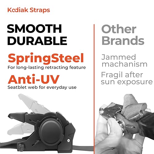 KODIAK STRAPS Retractable Ratchet Straps 2" x 10ft, 3,000lb Break Strength, Heavy Duty Easy Release Tie Down for Trucks, Trailers, Motorcycles, ATVs, Secure Cargo KODIAK STRAPS (Black, 4Pack) - Image 5
