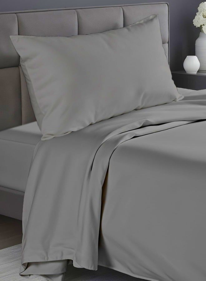 Chase Up Premium Grey King Bed Sheet Set – 4 Piece Bed Sheet Set – King Size 270 cm x 260 cm - Soft Brushed Microfiber Bed Sheets - 40 cm Deep Pockets Sheets Wrinkle Free & Fade Resistant - Image 1