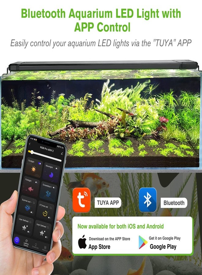 hygger 18W Smart Aquarium Light, Bluetooth LED Light with App Control, Full Spectrum Fish Tank Light with 24/7 Lighting Cycle, 5 Modes, Adjustable Timer, for 12"-18" Freshwater Planted Tank - Image 5