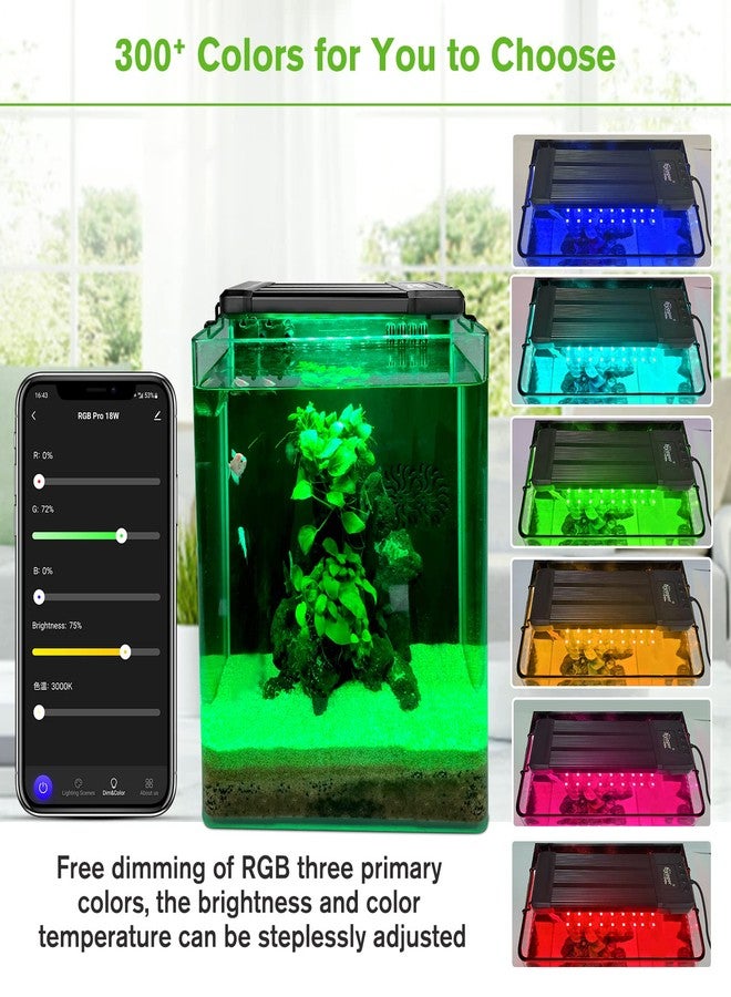 hygger 18W Smart Aquarium Light, Bluetooth LED Light with App Control, Full Spectrum Fish Tank Light with 24/7 Lighting Cycle, 5 Modes, Adjustable Timer, for 12"-18" Freshwater Planted Tank - Image 4