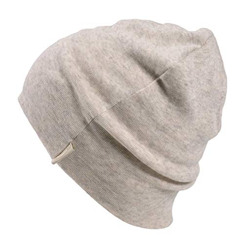 CHARM Toddler Organic Beanie Boys - Slouchy Cotton Kids Warm Knit Hat Girls Cream - Image 1