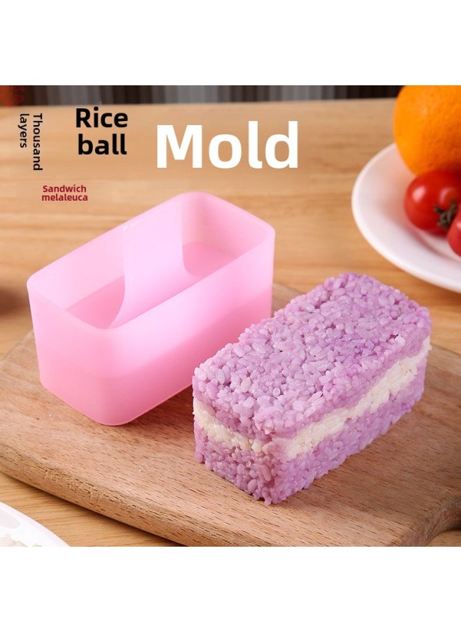 DIY Warship Sushi Mold Rectangular Multi-layer Sushi Multi-layer Rice Ball Mold Children's Food Supplement Bento Tool-Specifications:F167 Thousand Layer Pink Opp