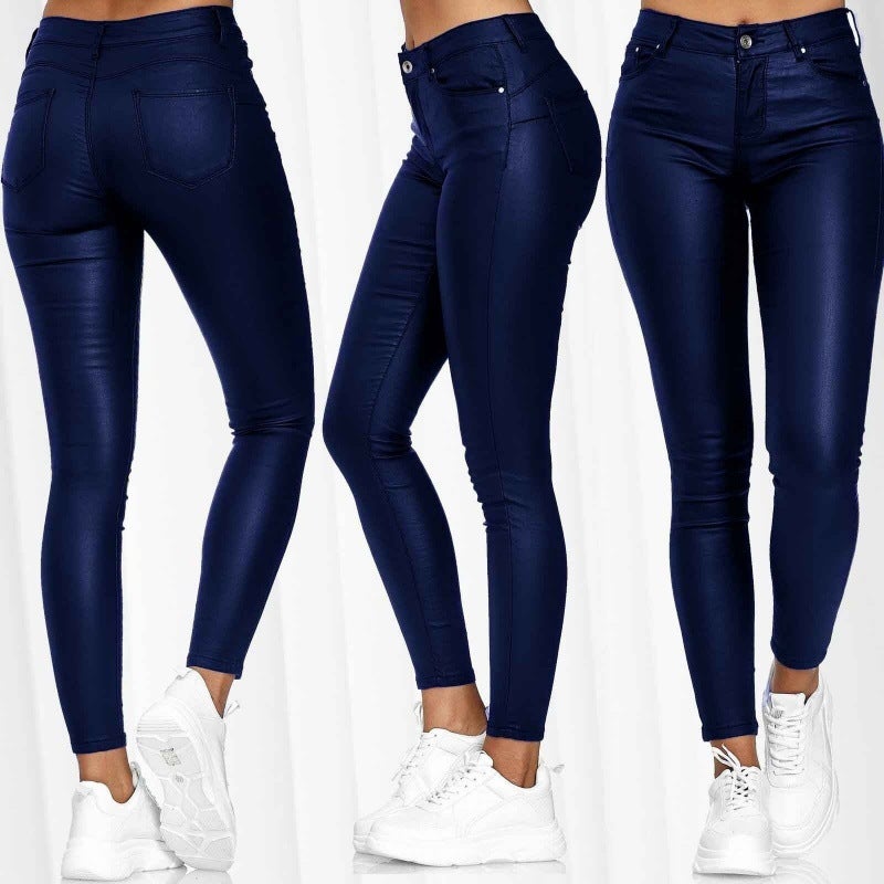 Women's PU Leather Casual Pants - Image 3