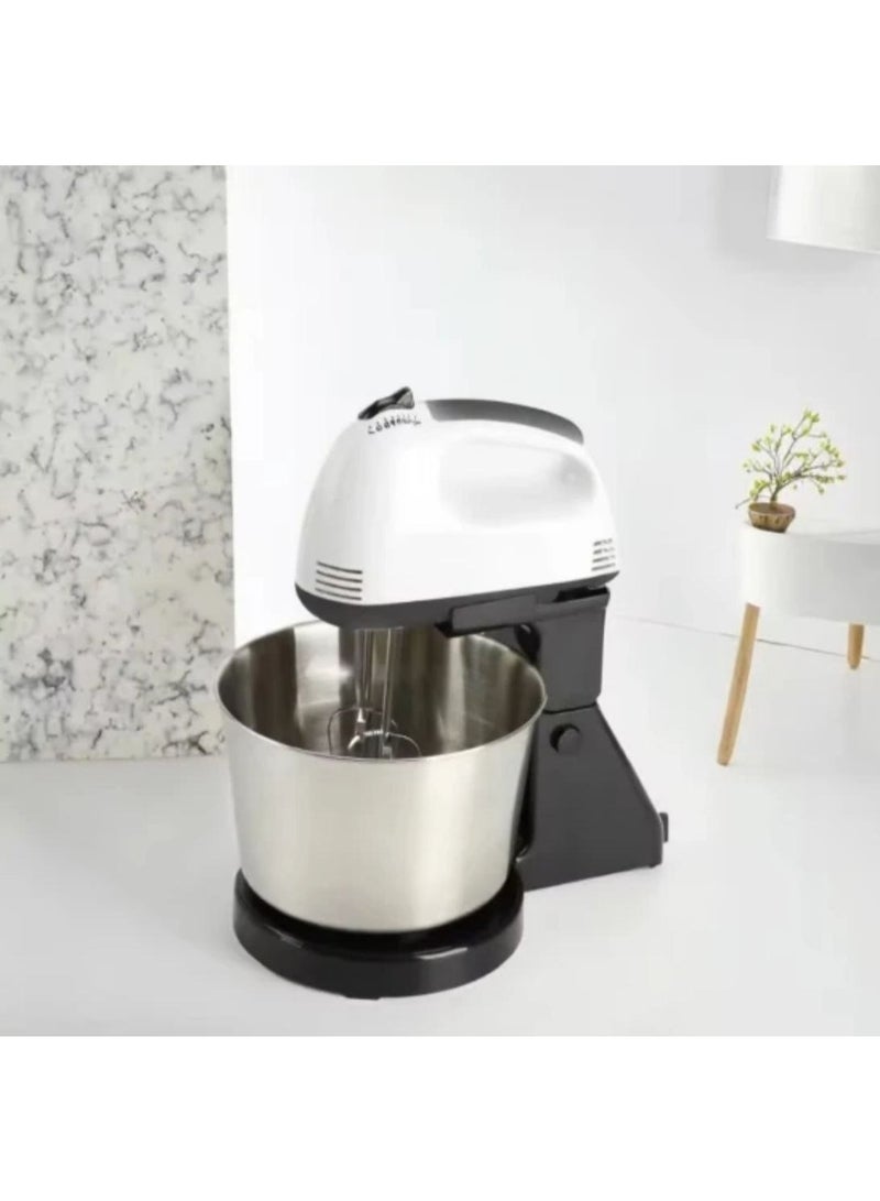 This household electric mixer is made of high-quality electronic components and ABS material, making it environmentally friendly, corrosion-resistant, and durable.  Seven Speed ​​Settings: The handheld mixer features seven different speed settings, making operation very convenient.  You can adjust the switch to select different speeds.  Helping instructions can help you choose the appropriate speed.  The first, slowest speed is great for kneading bread and minimizing splashing when adding dry ingredients.