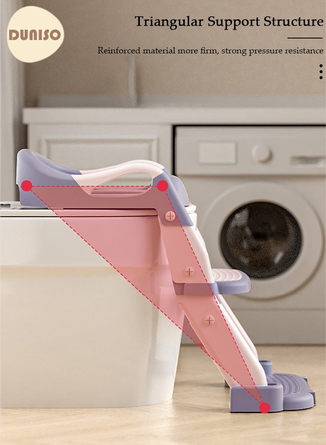 Duniso Potty TrainingSeat with Step Stool with comfortable adjustable and foldable seat for kids Boys Girls. - Image 5