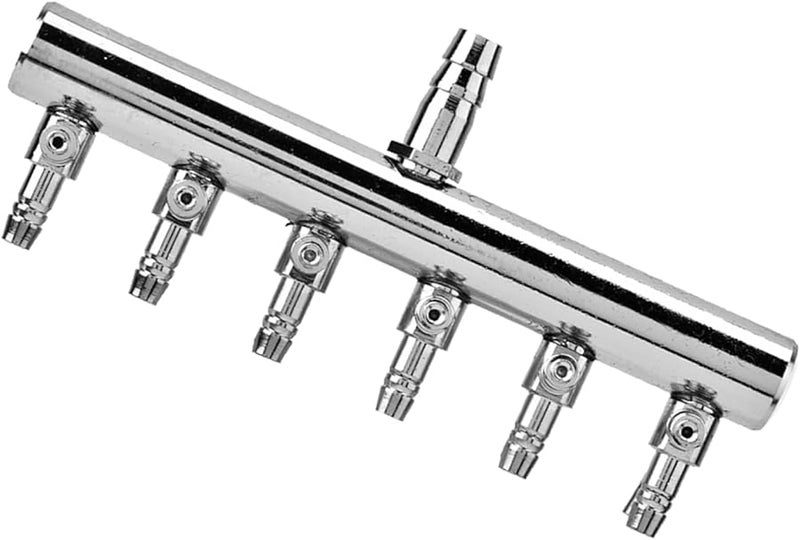 Stainless Steel Aquarium Air Valve 8mm to 4mm 6 Way Pump Splitter Head - Image 4