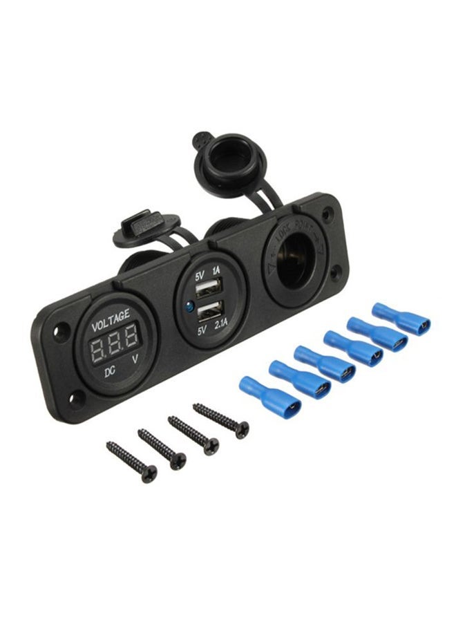 NIBEMINENT 3-In-1 Dual USB Car Charging Adapter 