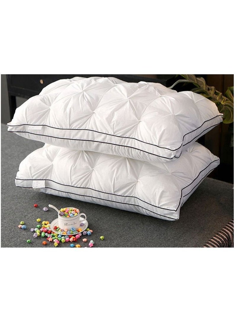 3D Bread Down Bed Pillows Hypoallergenic Breathable for Sleeping 100% Cotton Cover with Premium Comfortable Fillings - Image 2