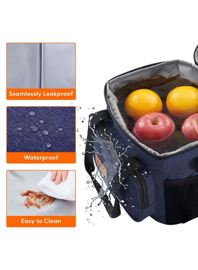 لايفويت حقيبة غداء كبيرة معزولة من لايف ويت، حقيبة تبريد ناعمة للرجال والنساء البالغين، أزرق داكن، 12 علبة (8.5 لتر) - Image 5