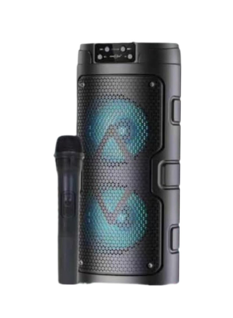 قريت نايس مكبر صوت لاسلكي عالي الطاقة من Greatnice GTS 2129 مزود بميكروفون مدمج وتصميم محمول وإضاءة LED ديناميكية للحفلات والكاريوكي والفعاليات الخارجية