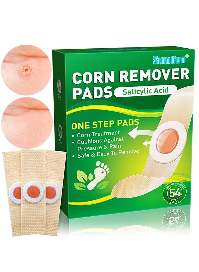 Sumifun 54 Pads Corn Removal Pads,Natural Ingredients,Foot Care Expert,Calluses Plantar Treatment,Relief Pain From Calluses, Corns, Blisters, Heel Frictions - Image 1