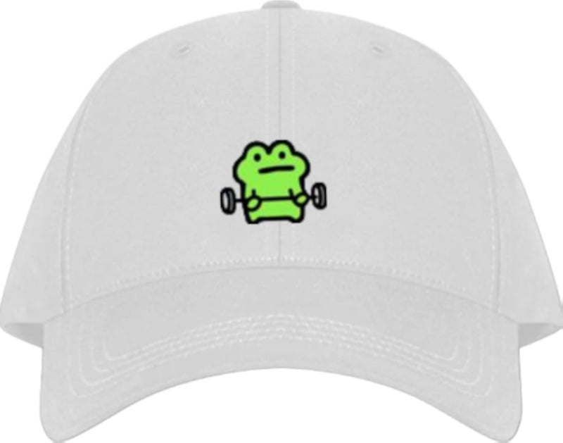 Frog Plain unisex baseball cap White 31