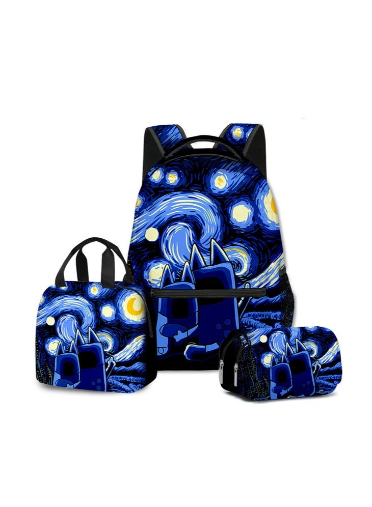 Bluey backpack pencil case satchel three-piece suit men and women leisure sports travel backpack student school backpack - Image 1