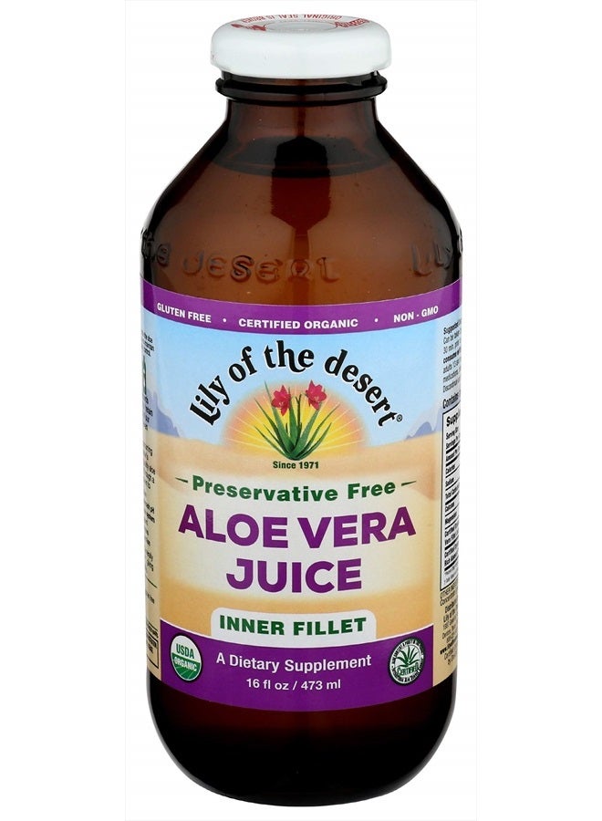 Lily Of the Desert Aloe Vera Juice Organic No Preservatives - 16 oz - Liquid 
