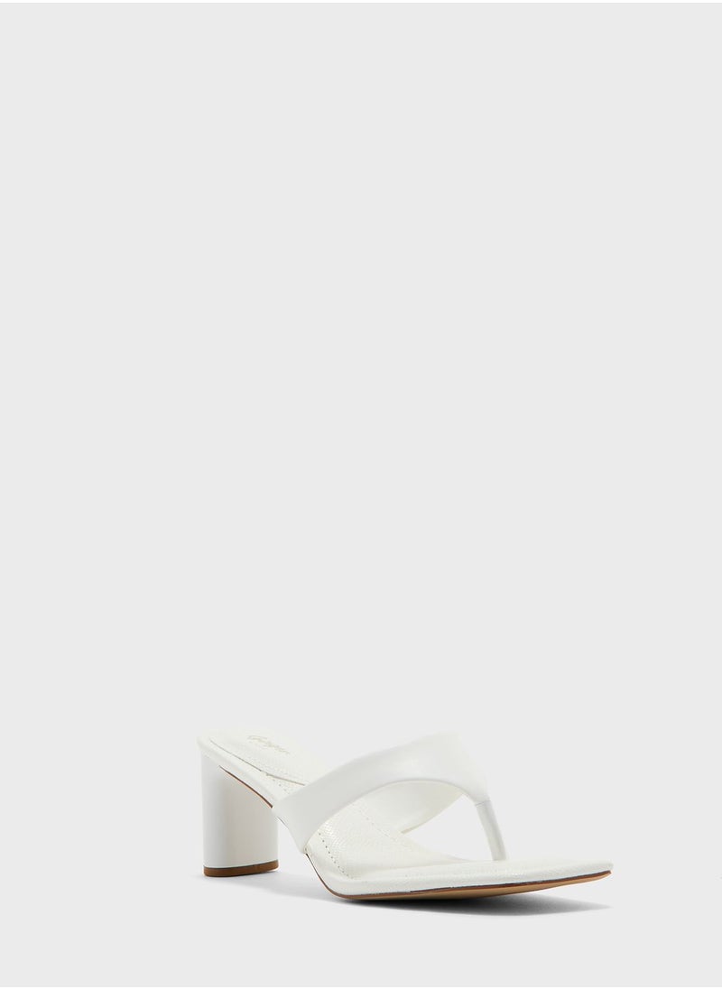 Ginger - Toe Thong Low Heeled Mule - Image 1