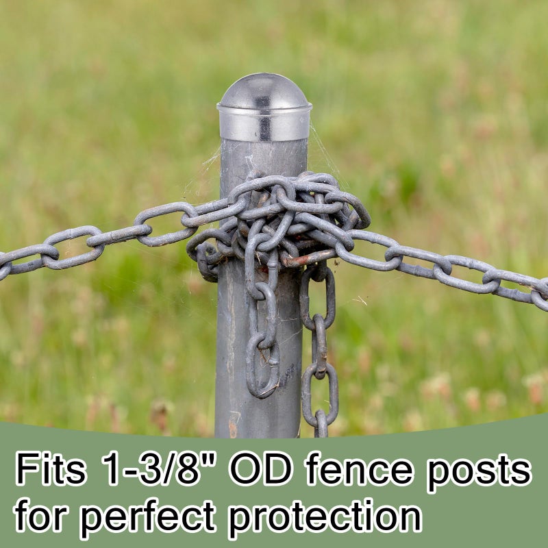 Yaocom 20 Pcs Chain Link Fence Post Cap Round Dome External Post Caps Aluminum Chain Link Caps Only Use For Outside Diameter Post Outdoor Chain Link Fence Parts (1-3/8"") - Image 4