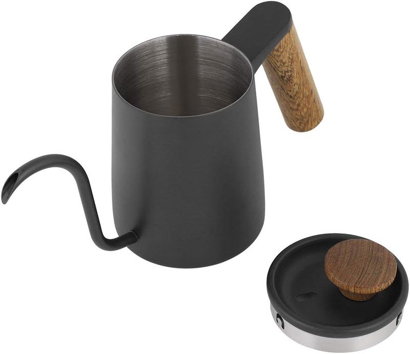 GLOGLOW Drip Coffee Pot, 304 Stainless Steel Gooseneck Kettle for Coffee Lovers and Tea Supplies (Black) - Image 3