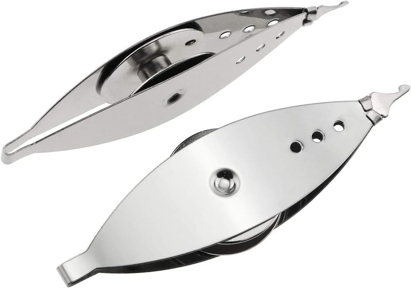 Eoutstanding Metal Shuttle 2PCS Silver Metal Needle Tattings - Image 3