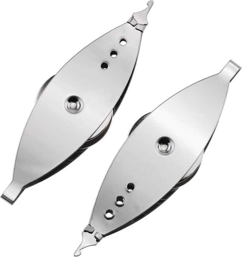 Eoutstanding Metal Shuttle 2PCS Silver Metal Needle Tattings - Image 1