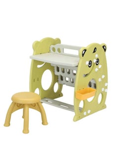 Dreeba Dreeba 3in1 Children Multifunctional Bookshelf, Drawing Board and Study Table with Chair  - Image 2