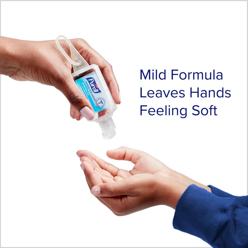 Purell Advanced Hand Sanitizer Variety Pack, Naturals and Refreshing Gel, 1 Fl Oz Travel Size Flip-Cap Bottle with Jelly Wrap Carrier (Pack of 8) - 3900-09-ECSC - Image 4