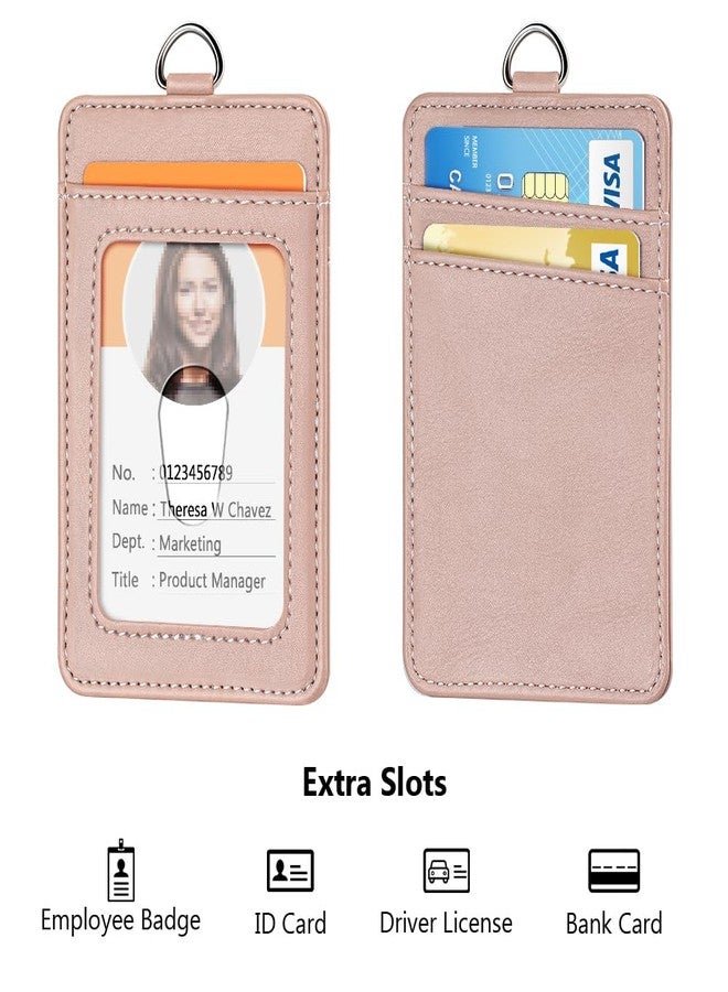 UpUGo Leather Badge Holder and Adjustable Retractable Lanyards, Quick Release Buckle and Safety Breakaway Lanyards with Swivel Metal Clasp for Offices, Staff, Students, Employees - Image 3