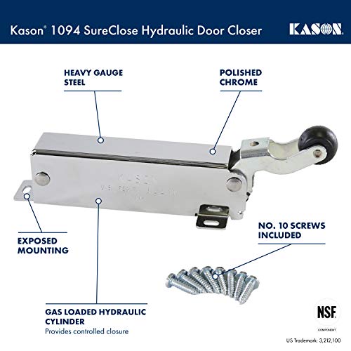 KASON كاسون 1094 غالق باب هيدروليكي SureClose، تركيب مكشوف، 11094000003 - Image 2