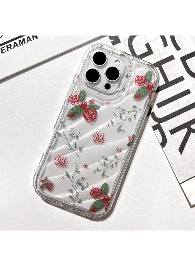 NIBEMINENT Oil Painting Roses Protective TPU Case Cover For iPhone 14 Plus Clear - Image 1