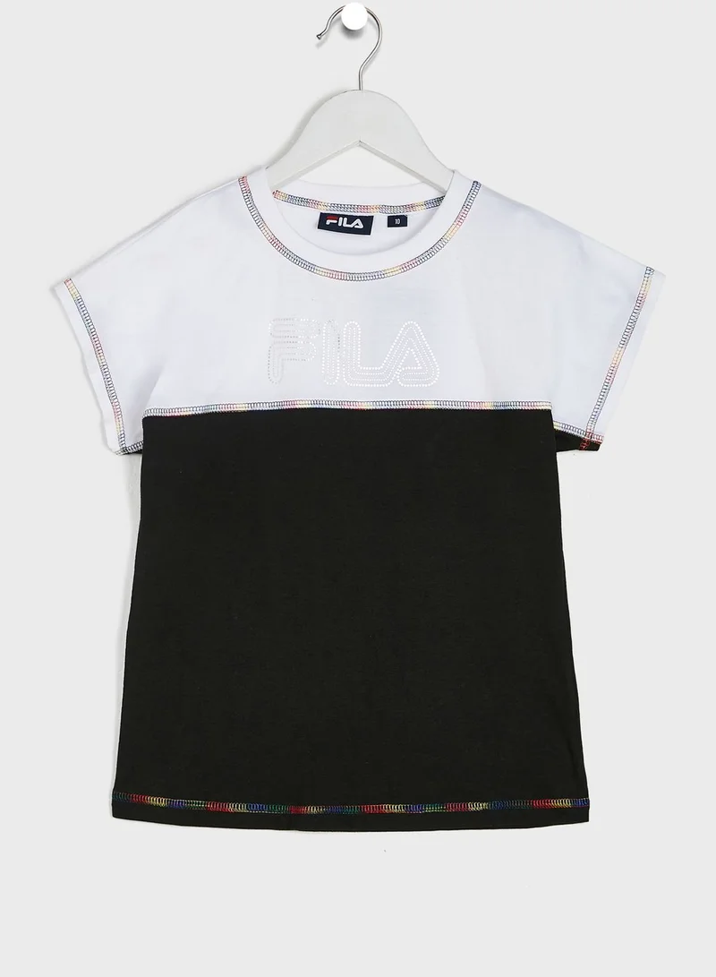 FILA Youth Colour Block T-Shirt