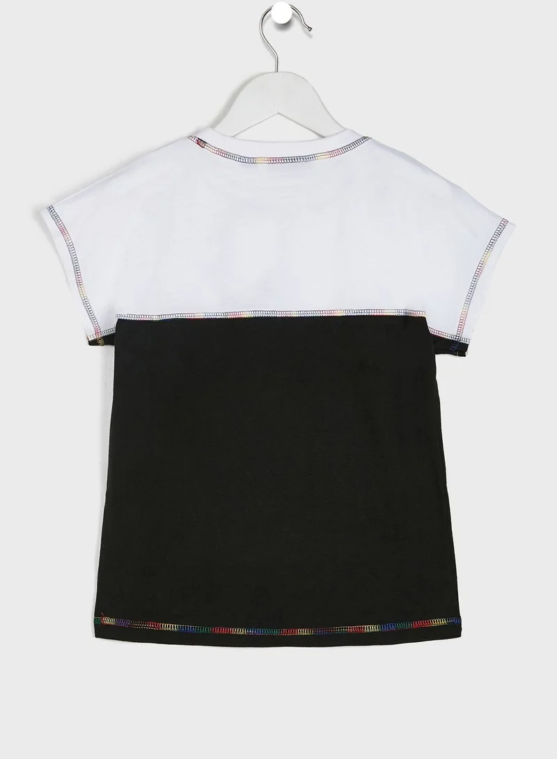 FILA Youth Colour Block T-Shirt