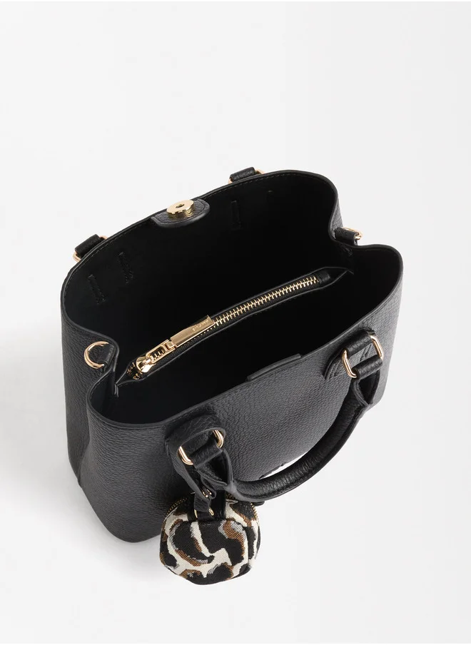 PARFOIS Tote Bag With Leopard Print Pendant