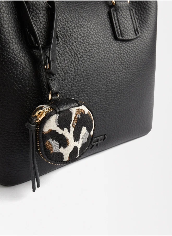 PARFOIS Tote Bag With Leopard Print Pendant