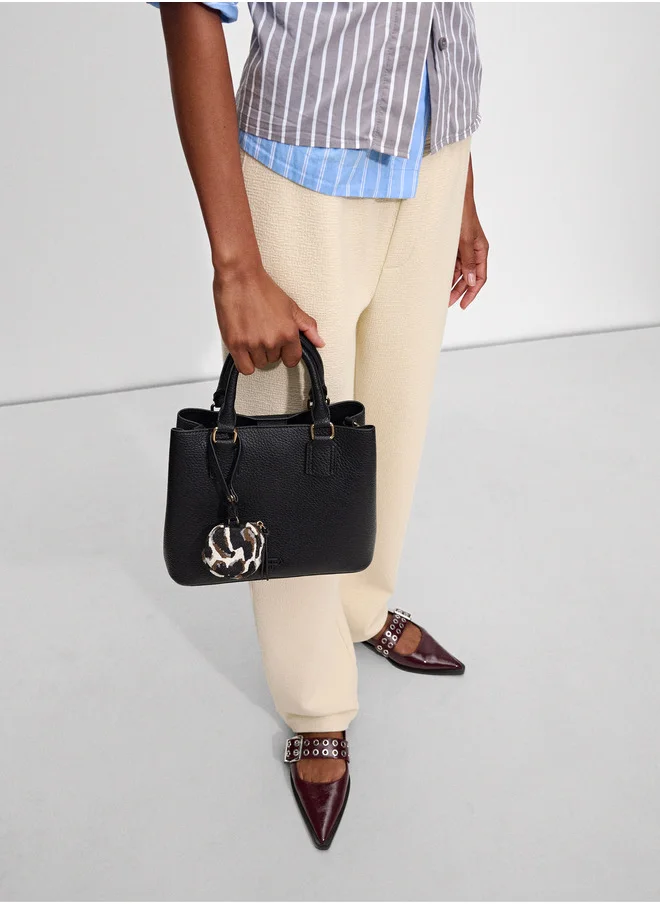 PARFOIS Tote Bag With Leopard Print Pendant