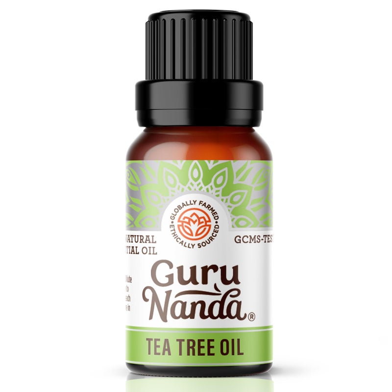GuruNanda Tea Tree Essential Oil (0.5 Fl Oz) - 100% Pure, Natural and Undiluted Essential Oil for Diffusers - Perfect for Aromatherapy, Massages & DIY Recipes - Helps in Skin and Hair Care - Image 1