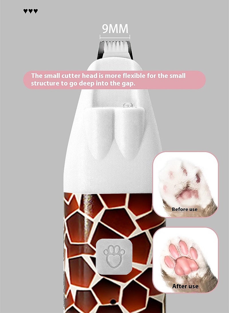 كيدل القط المقاطع الحيوانات الأليفة القدم قطع الشعر مقطع LED القط والكلب كف الحلاقة USB الكهربائية دفع المقاطع الكلب العناية المقاطع الحيوانات الأليفة العناية الشعر المقاطع - Image 2