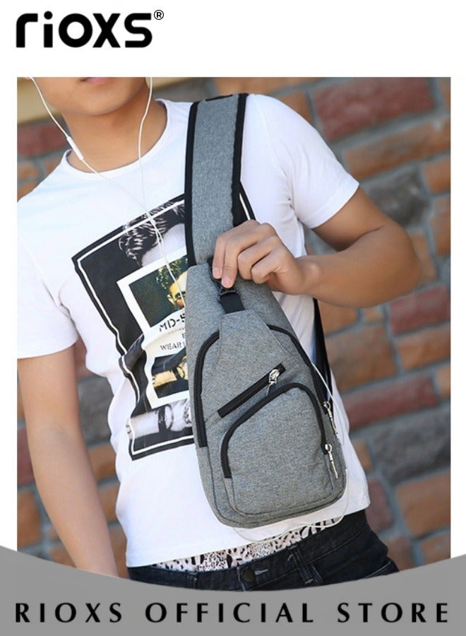 RIOXS Multifunctional Portable Bag Crossbody Body Chest Sling Shoulder Bag Small Backpack for Men Women Casual Backpack Bag Lightweight Waterproof Bag for Travel Hiking - Image 5