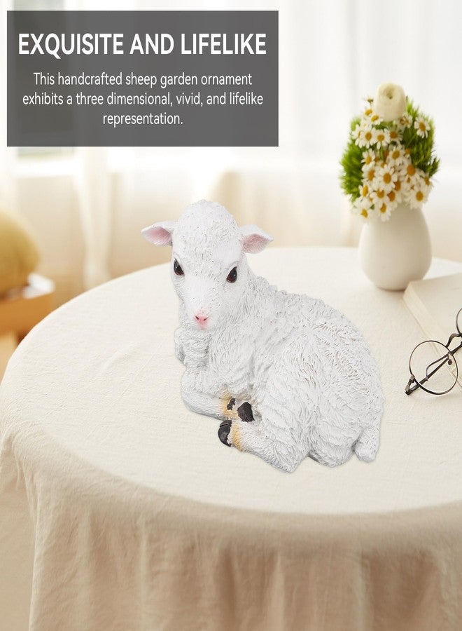 Jwthee Mini Sheep Figurines, Mini Sheep Figurines Home Decor Small Sheep Resin Lamb Figurines Statues Lamb Statue Sheep Ornaments Desktop Decoration for Yard Patio Landscaping Home Decor - Image 5
