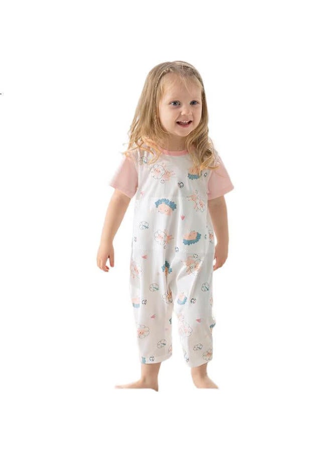 Beptides Children'S Pajamas Summer Thin New Cotton Short-Sleeved Home Service Jumpsuit For Boys And Girls - Image 2