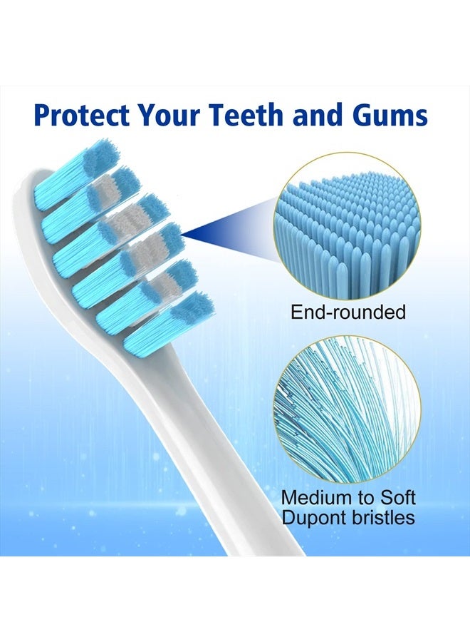 OralClass Replacement Toothbrush Heads Compatible with Sonicare Electric Toothbrushes, Medium to Soft Electric Brush Head Refills Fit for Philips Sonic Care Click on Handles, 8 Pack - Image 3