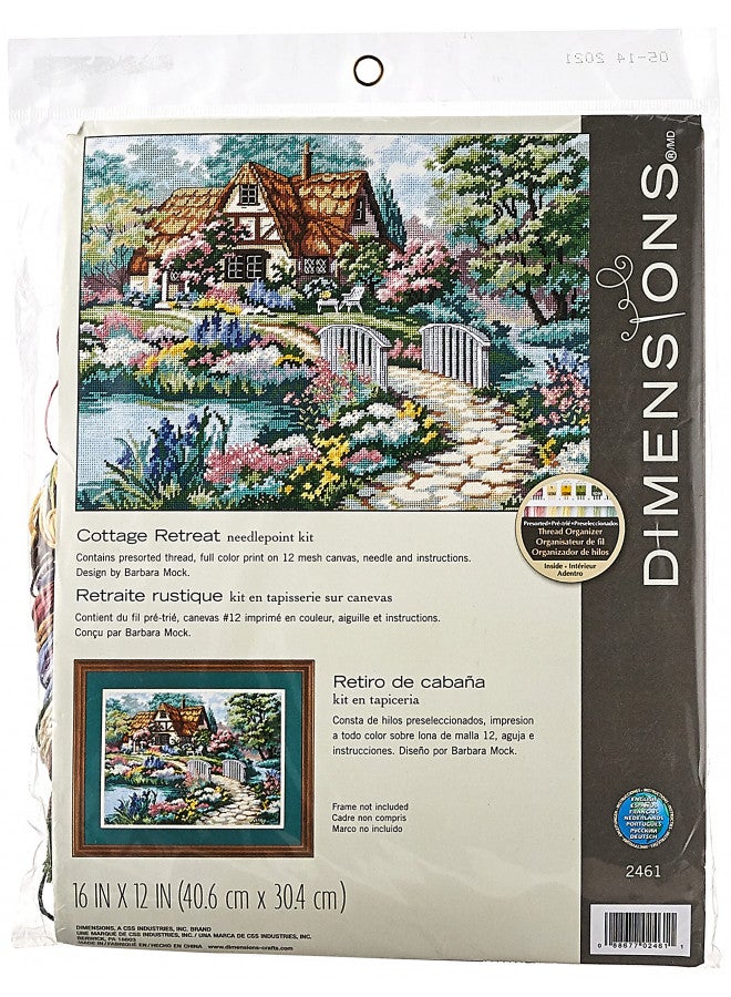 Dimensions Cottage Retreat Needlepoint Kit, 16'' W x 10'' H - Image 1