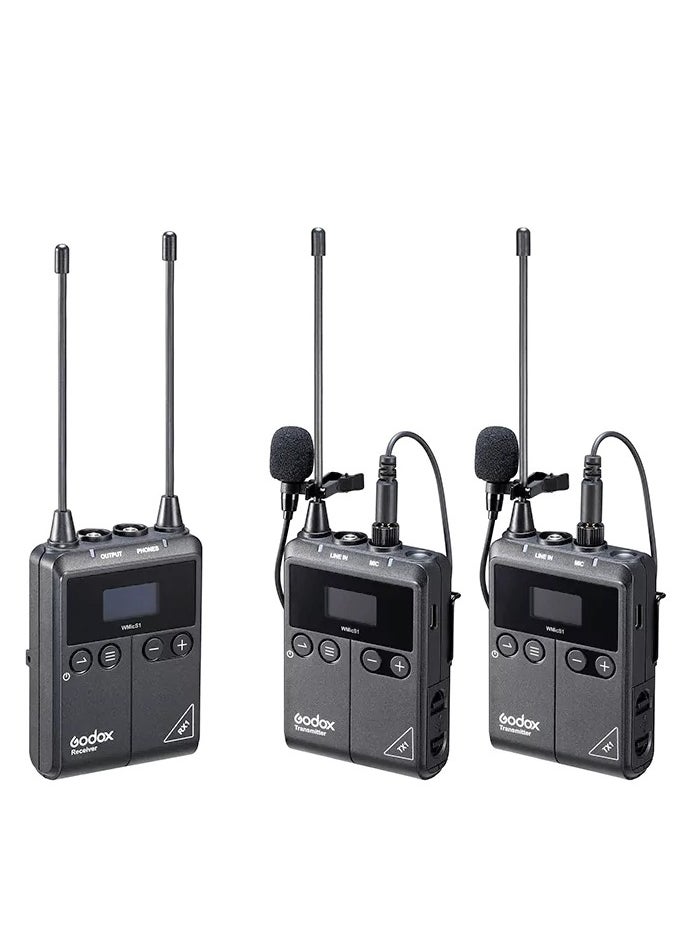 Godox - WMicS1 Kit 2 Wireless Lavalier Microphone System - Image 1
